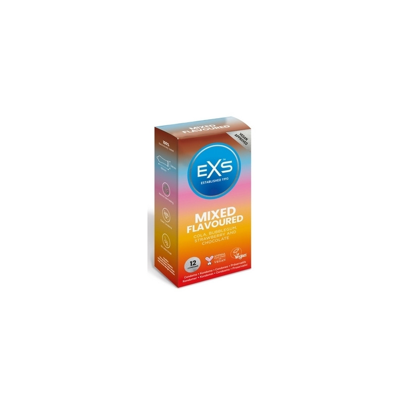 EXS Préservatifs aromatisés Mixed Flavours 54mm x12